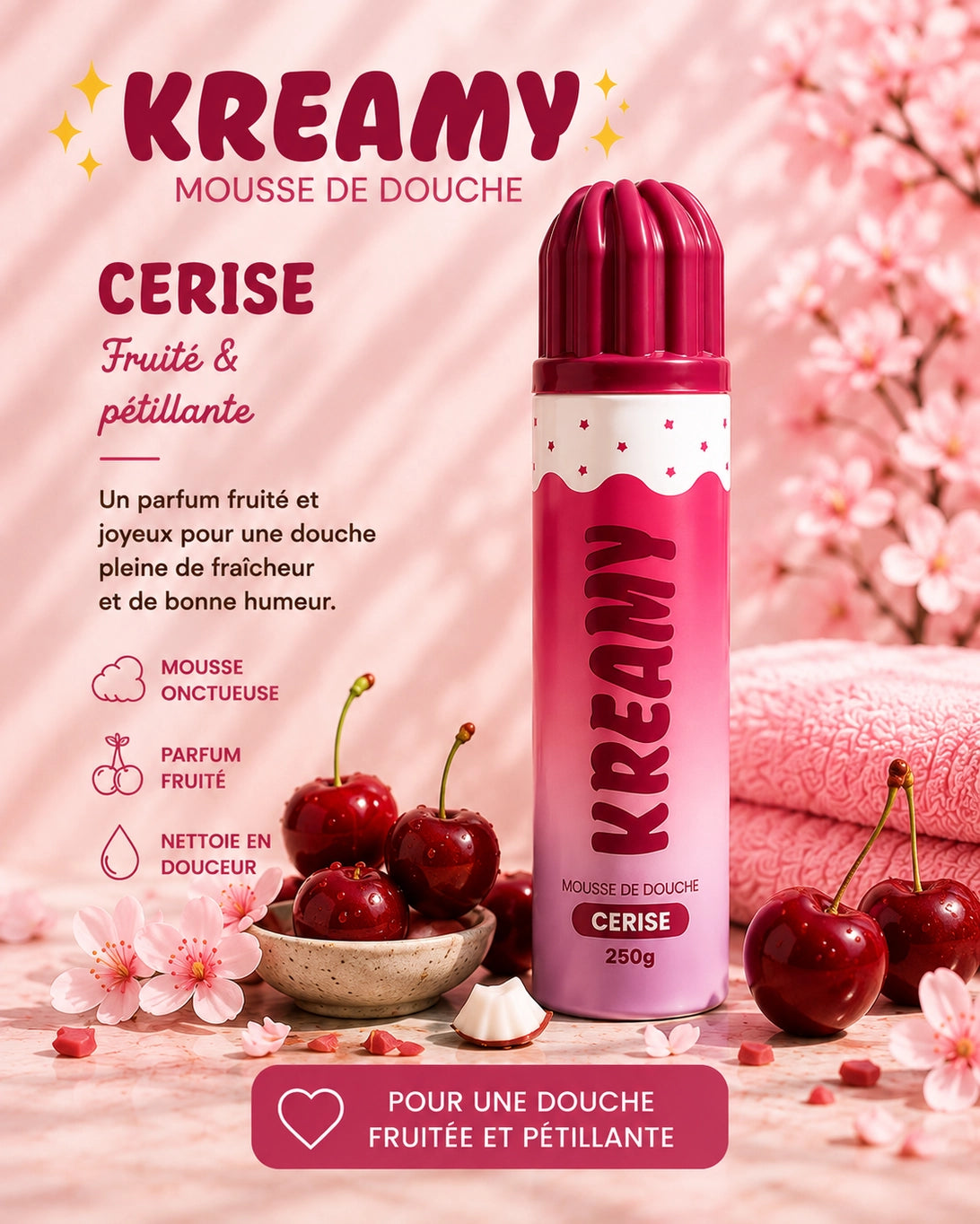 Mousse de douche Kreamy