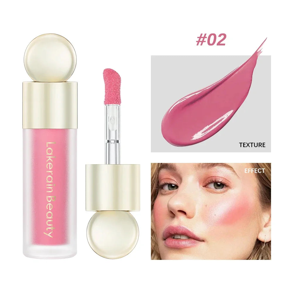 #02 blush liquide velours teinte rose fuchsia, flacon et applicateur