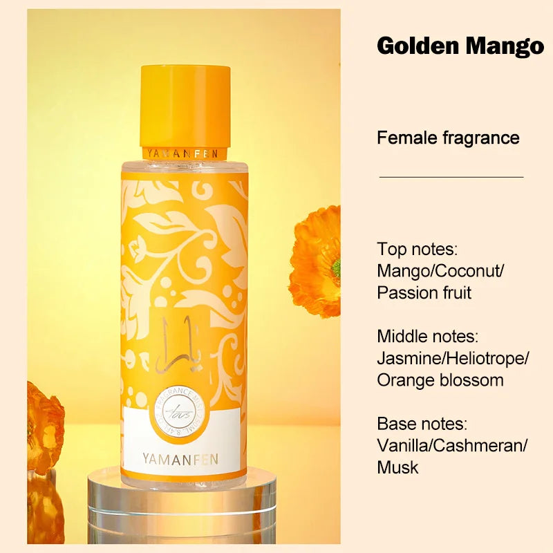 Brume corporelle hydratante Golden Mango en flacon
