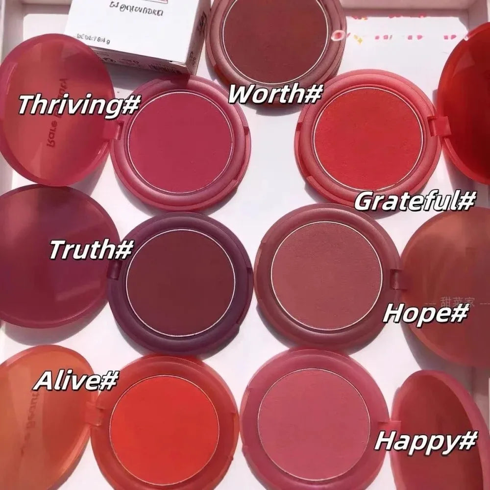 Couvercles de fard à joues Rare Beauty, gamme de teintes rouge et rose