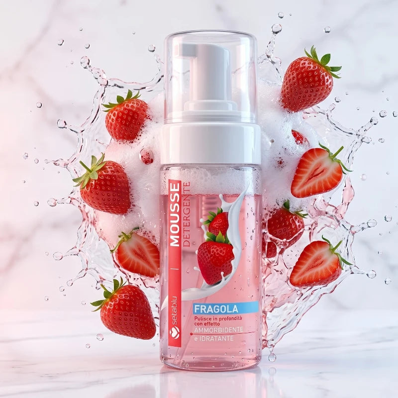 Mousse Nettoyante Visage à la Fraise